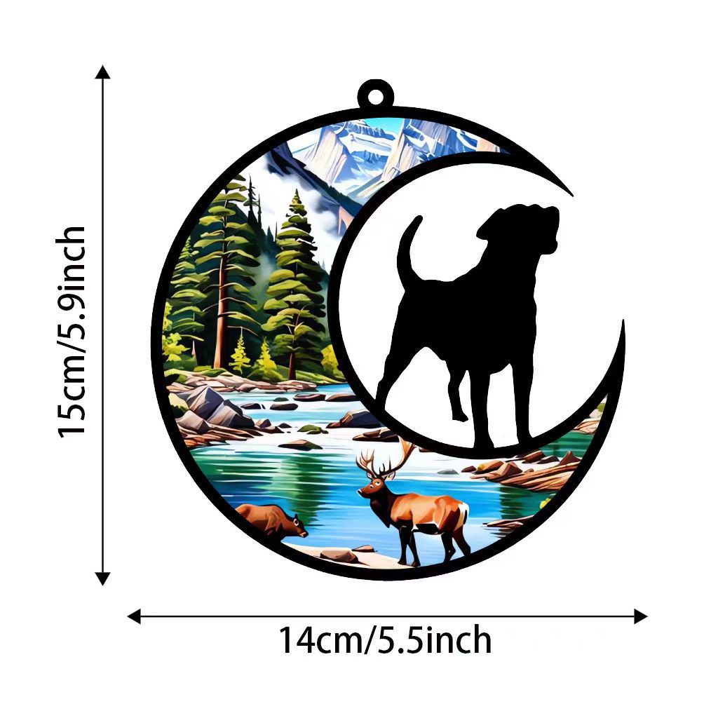 Colorful Acrylic Hanging Ornament As A Memorial Sympathy Gift For Catcher Pets