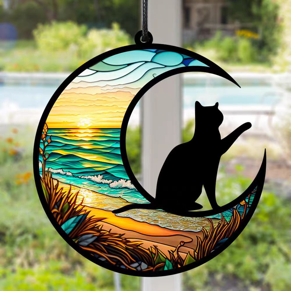Colorful Acrylic Hanging Ornament As A Memorial Sympathy Gift For Catcher Pets
