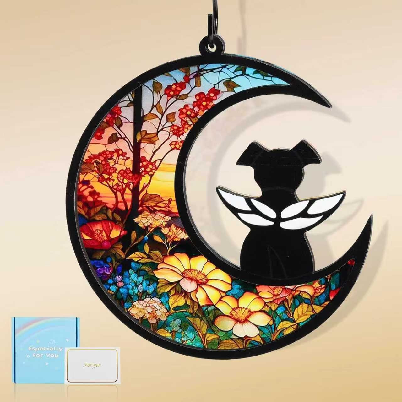 Colorful Acrylic Hanging Ornament As A Memorial Sympathy Gift For Catcher Pets