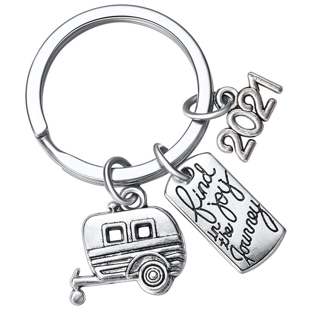 RV Outdoor Gift Retirees Memorial Keychain