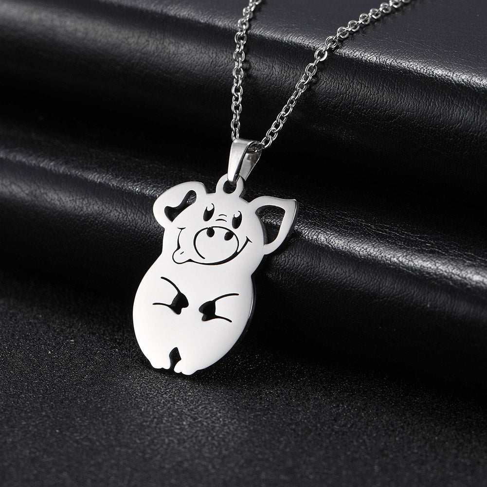 Animal Day Size Koala Mother And Child Stainless Steel Necklace