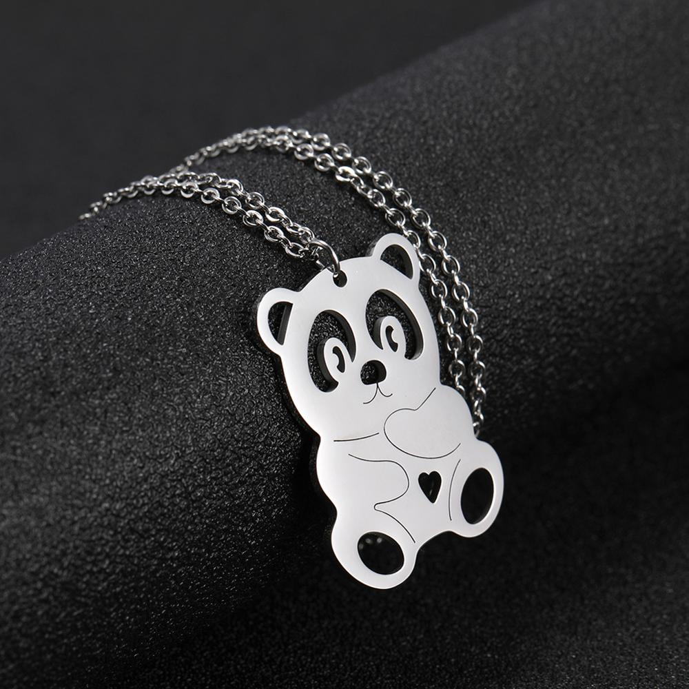 Animal Day Size Koala Mother And Child Stainless Steel Necklace