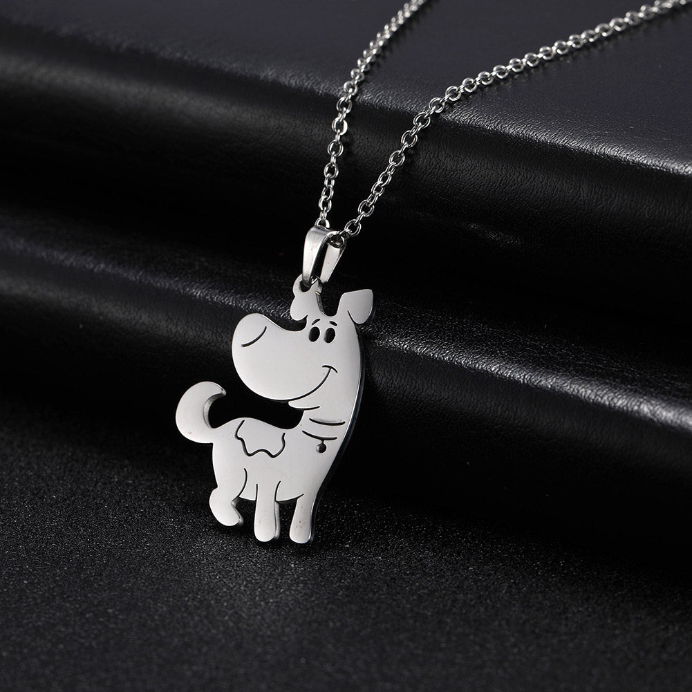 Animal Day Size Koala Mother And Child Stainless Steel Necklace