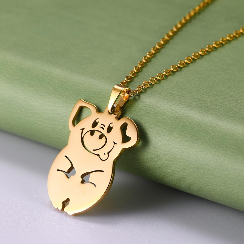 Animal Day Size Koala Mother And Child Stainless Steel Necklace