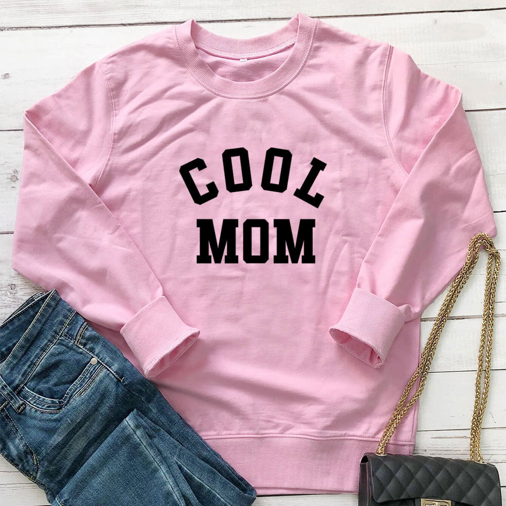 Cool MOM Pure Letter Printing New Long Sleeve Sweater