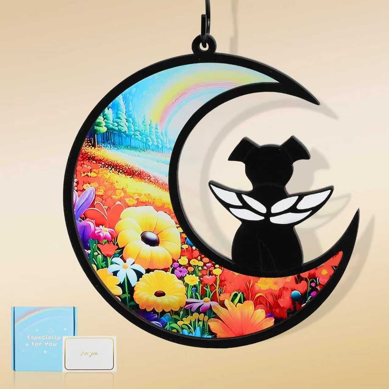 Colorful Acrylic Hanging Ornament As A Memorial Sympathy Gift For Catcher Pets