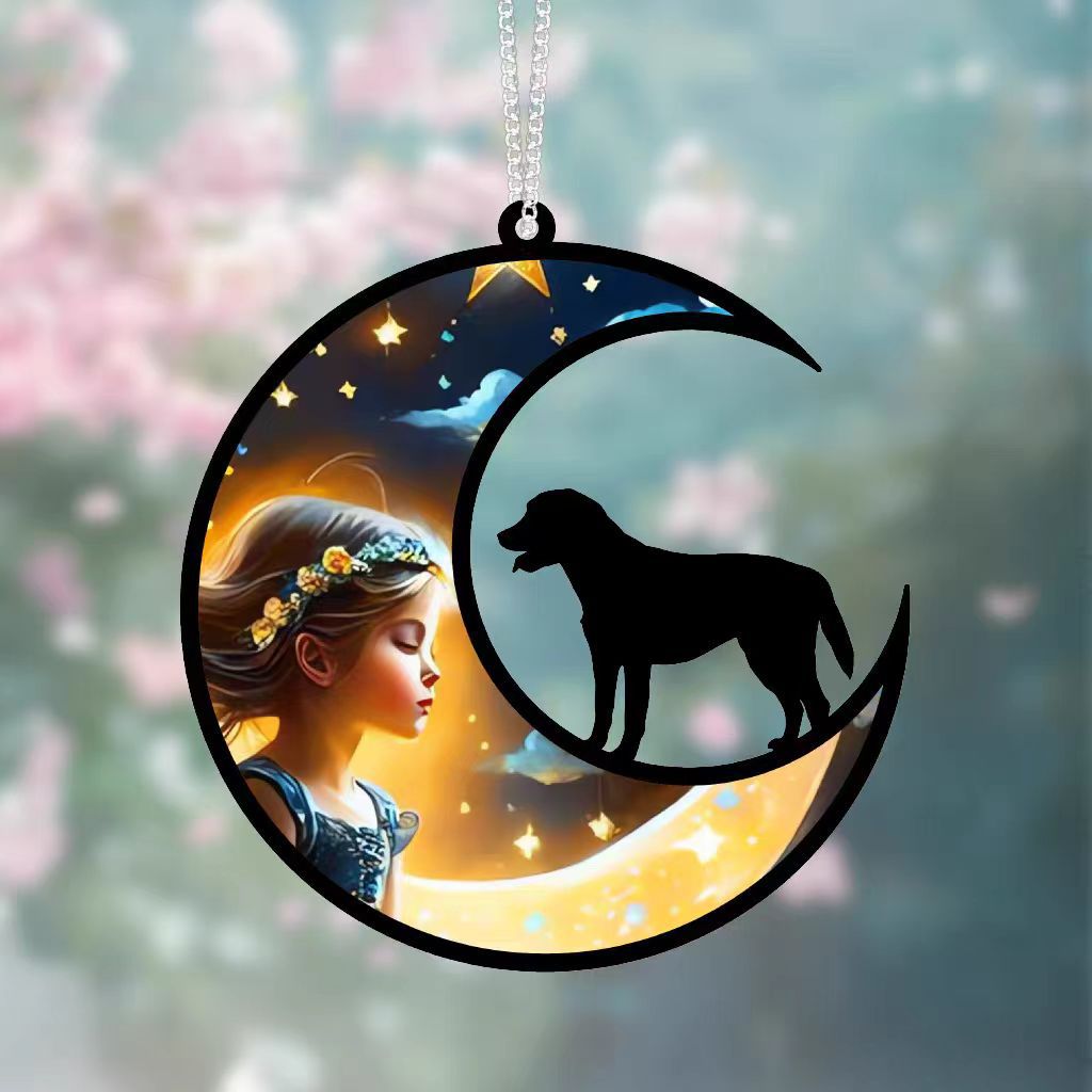 Colorful Acrylic Hanging Ornament As A Memorial Sympathy Gift For Catcher Pets