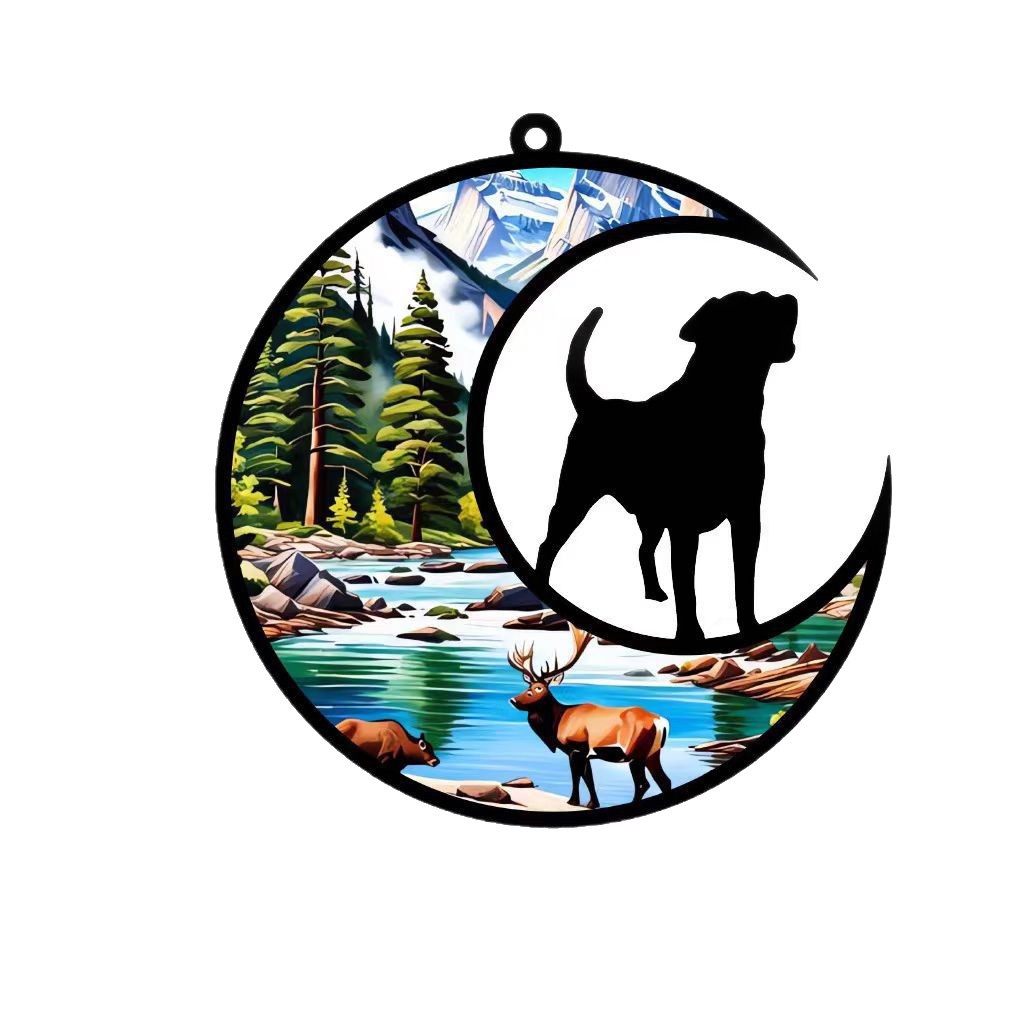 Colorful Acrylic Hanging Ornament As A Memorial Sympathy Gift For Catcher Pets