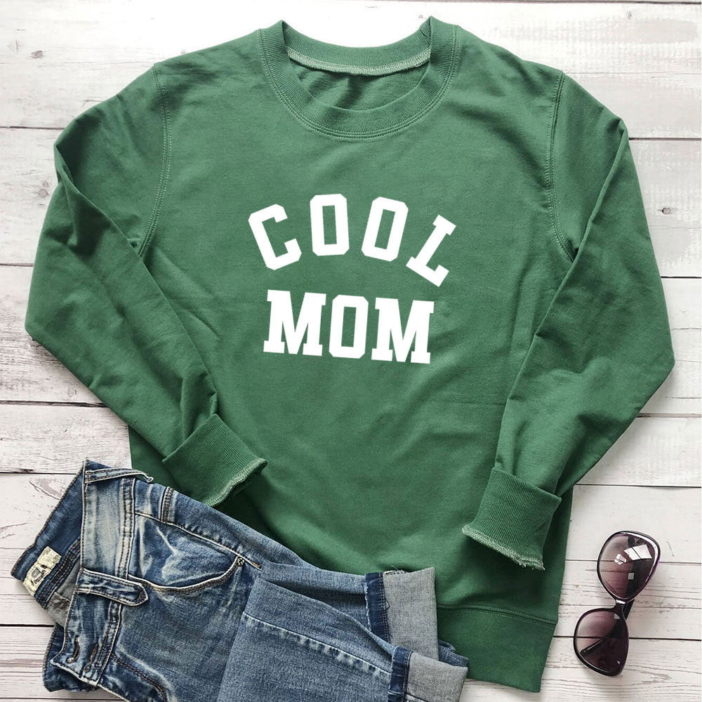 Cool MOM Pure Letter Printing New Long Sleeve Sweater