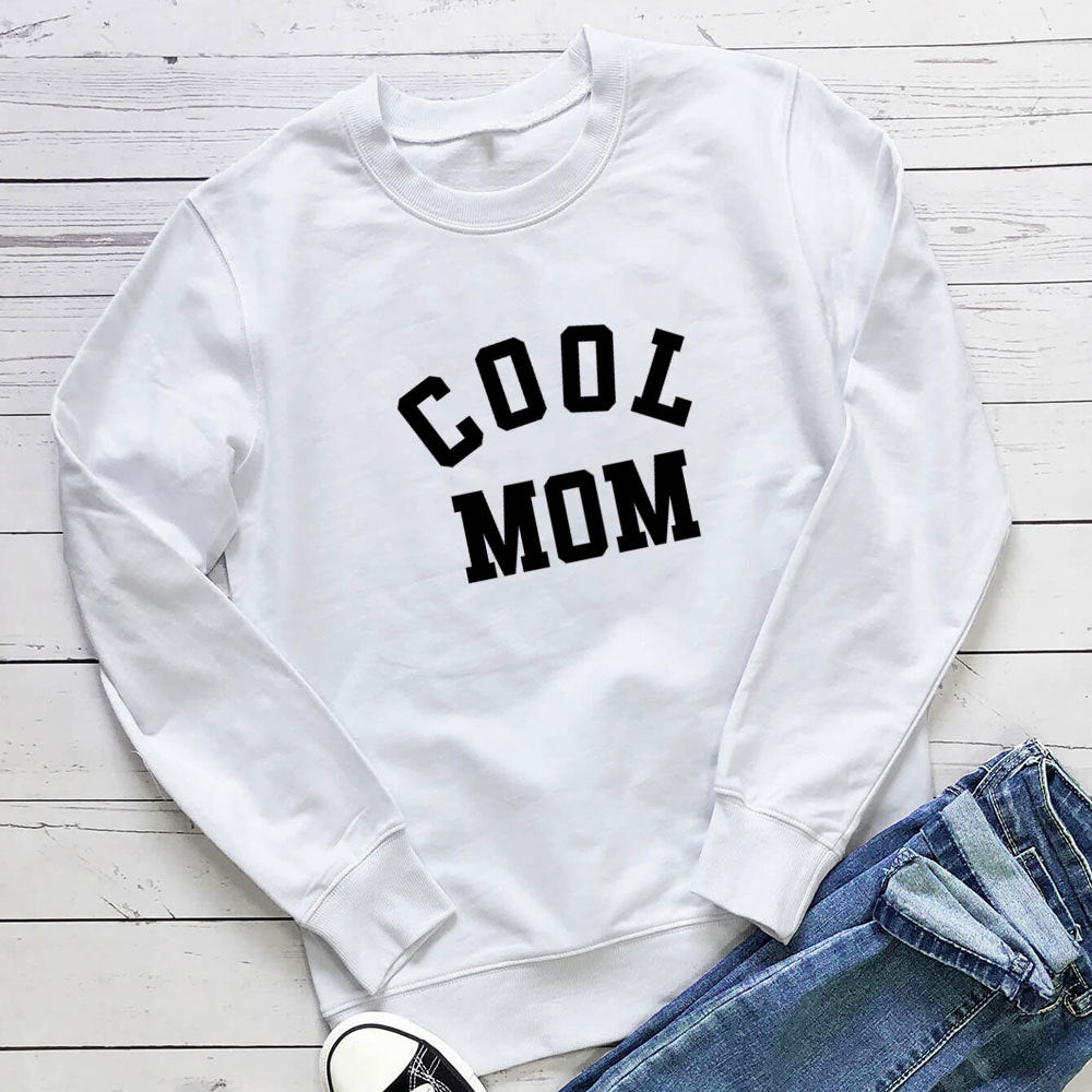 Cool MOM Pure Letter Printing New Long Sleeve Sweater