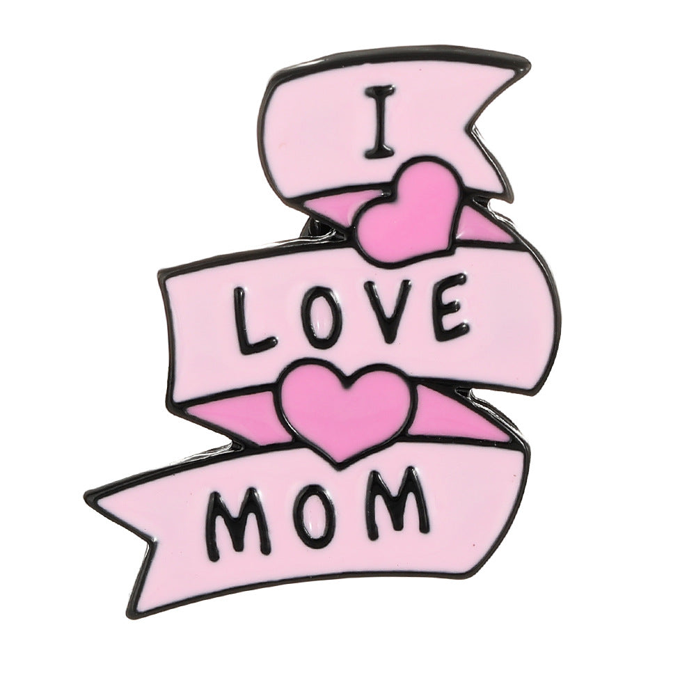 Mothers Day Metal Rainbow English Brooch
