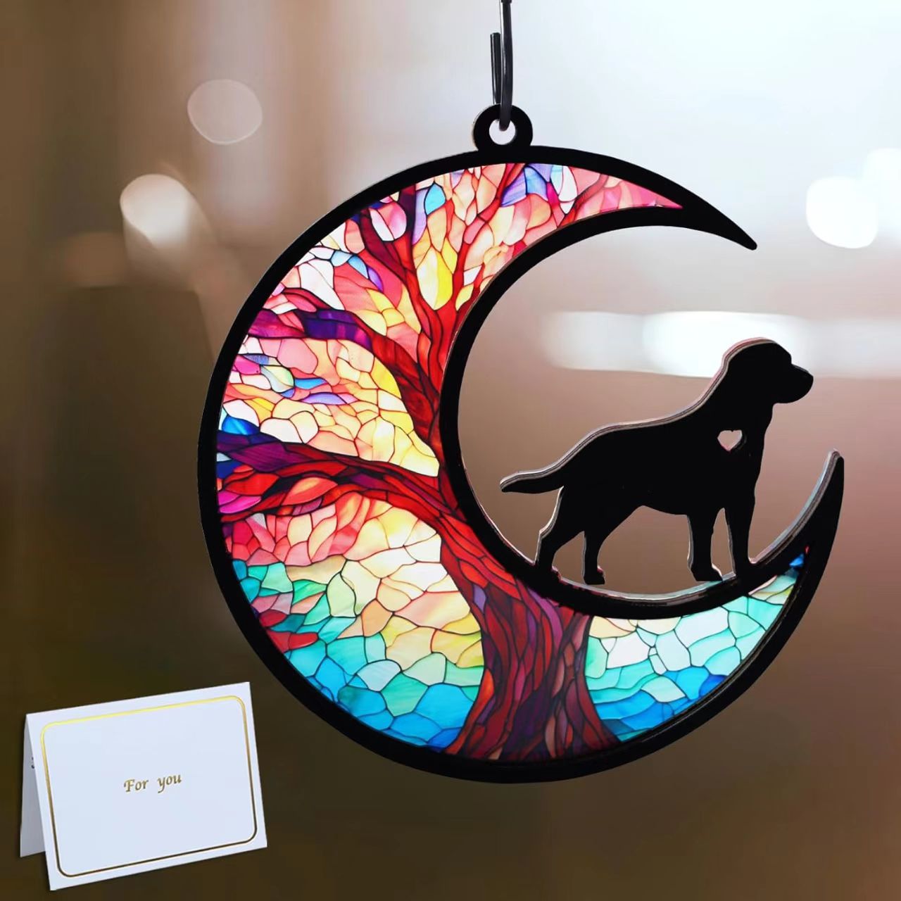 Colorful Acrylic Hanging Ornament As A Memorial Sympathy Gift For Catcher Pets