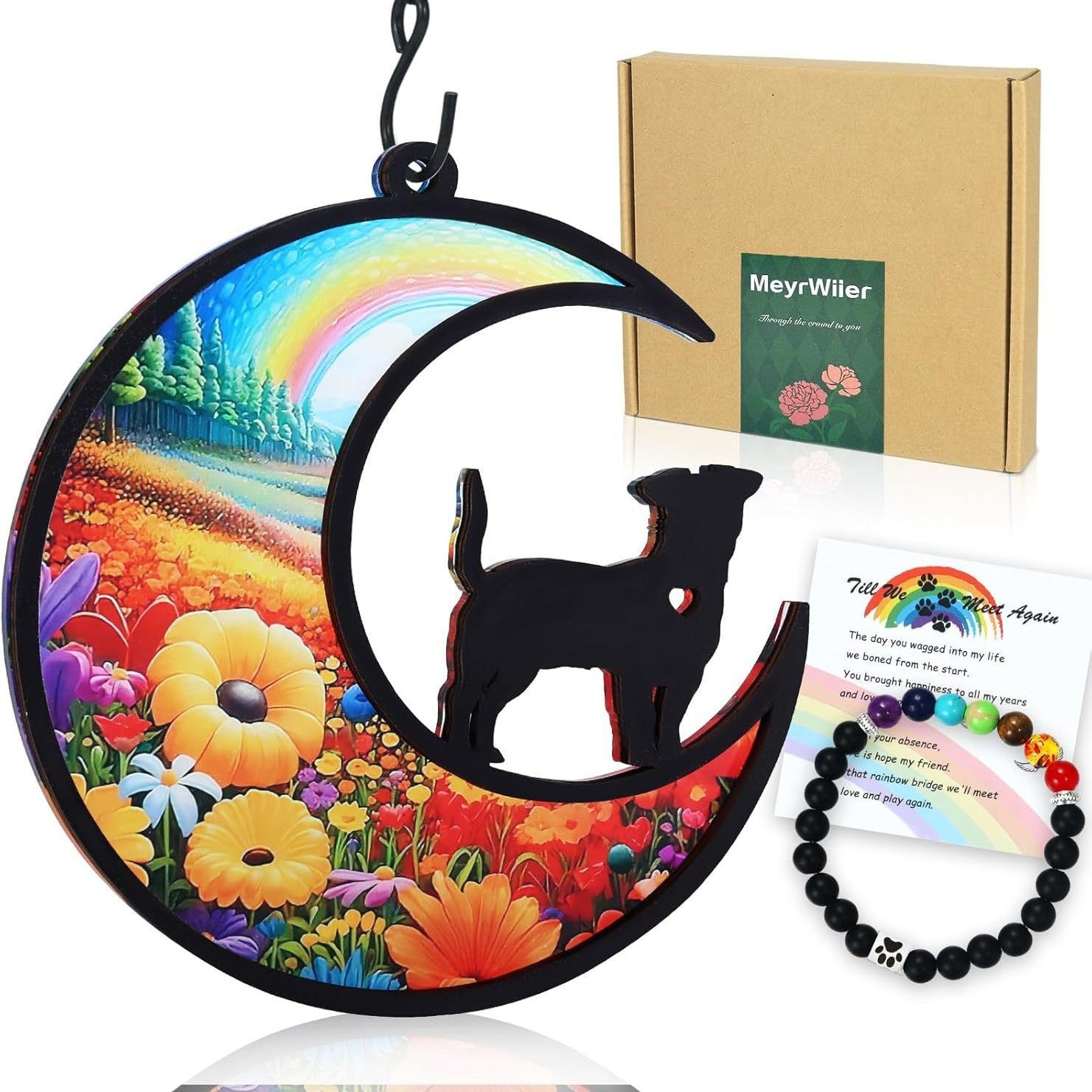 Colorful Acrylic Hanging Ornament As A Memorial Sympathy Gift For Catcher Pets