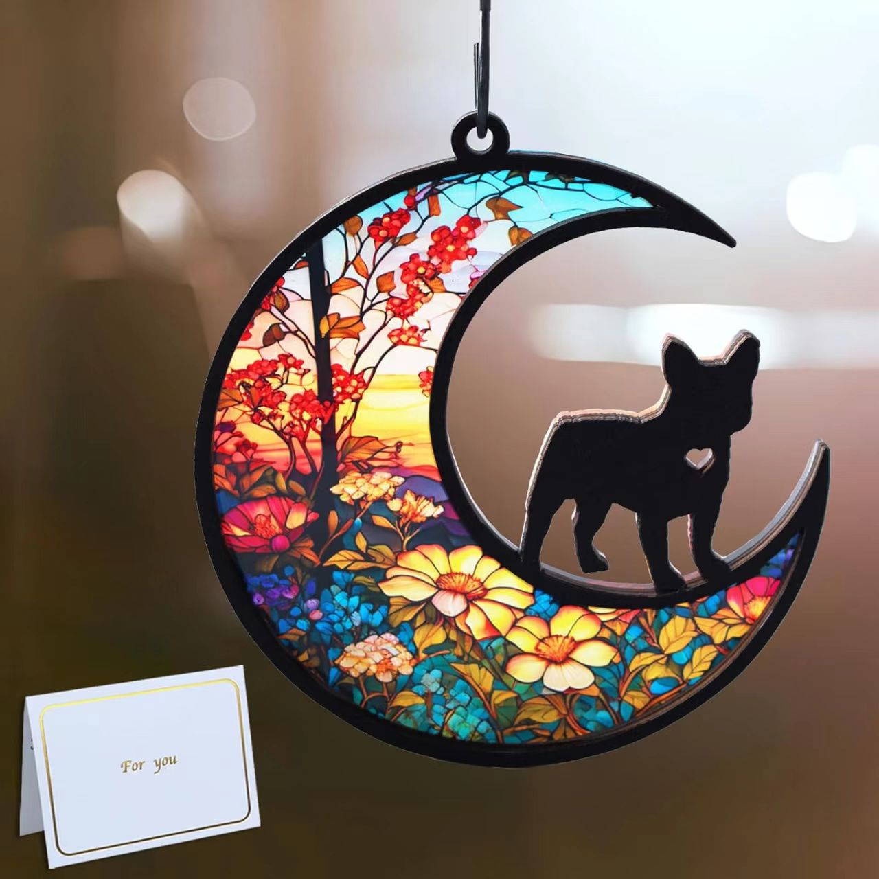Colorful Acrylic Hanging Ornament As A Memorial Sympathy Gift For Catcher Pets