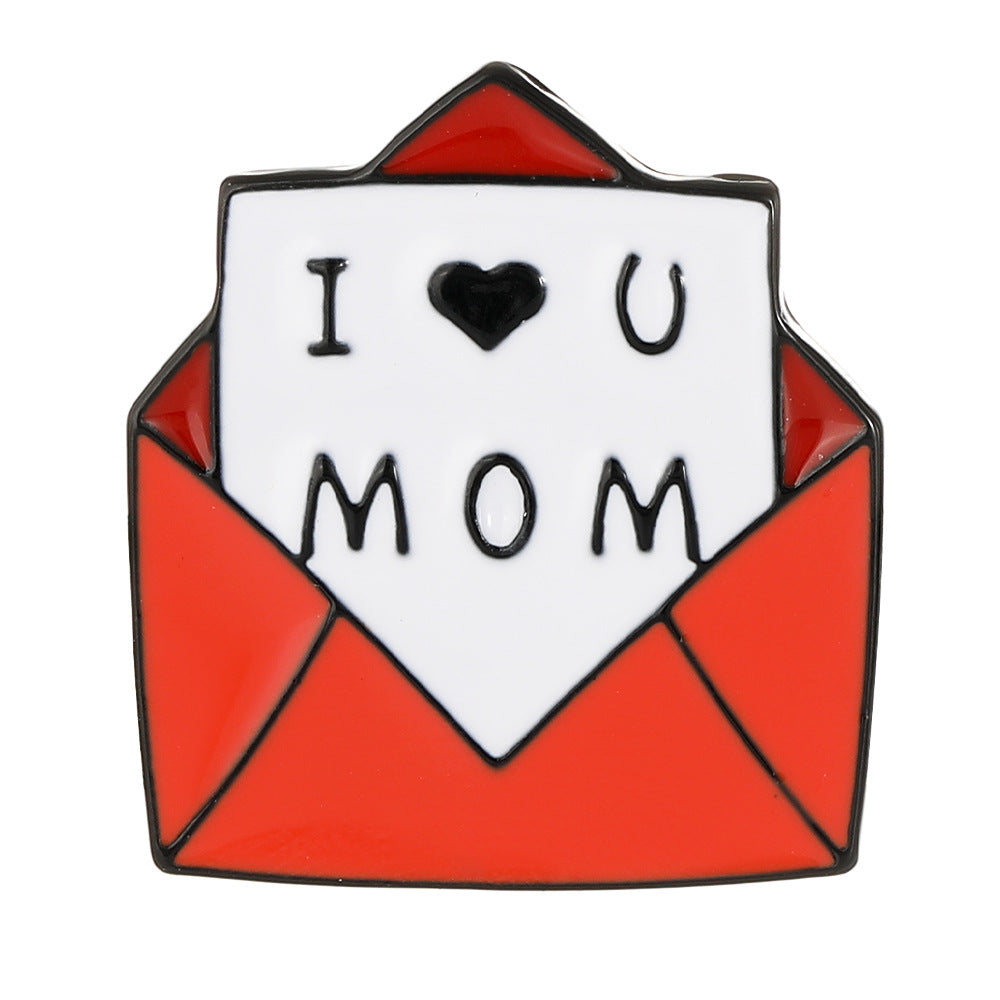 Mothers Day Metal Rainbow English Brooch