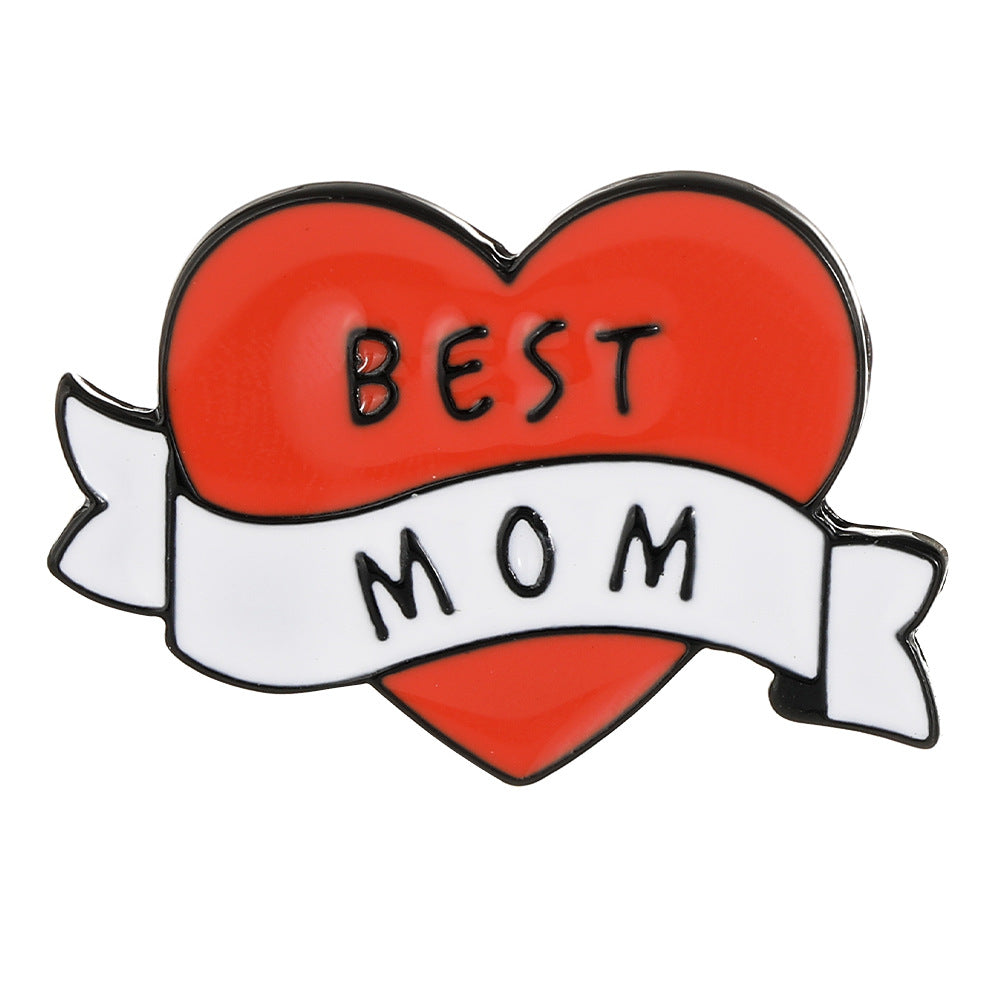 Mothers Day Metal Rainbow English Brooch