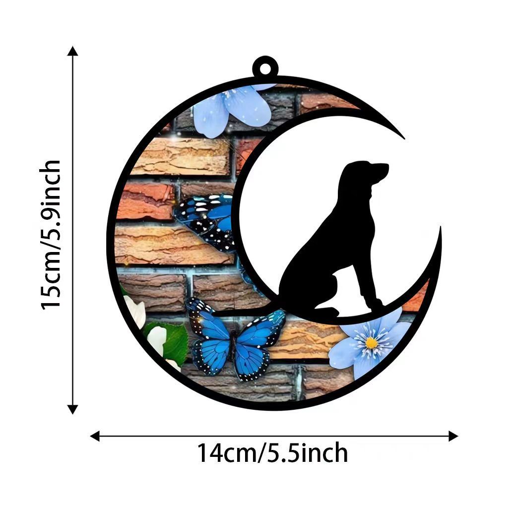 Colorful Acrylic Hanging Ornament As A Memorial Sympathy Gift For Catcher Pets