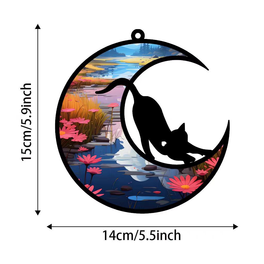 Colorful Acrylic Hanging Ornament As A Memorial Sympathy Gift For Catcher Pets